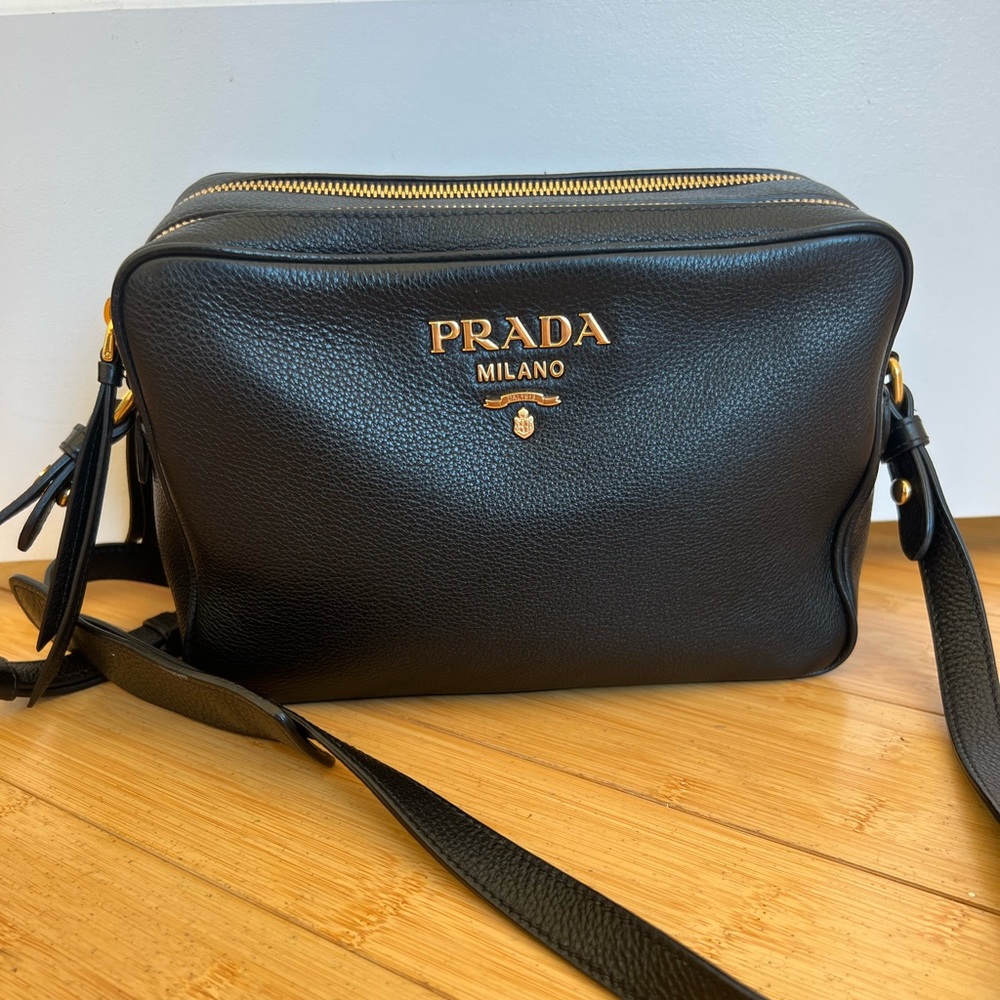 Prada double zip camera bag